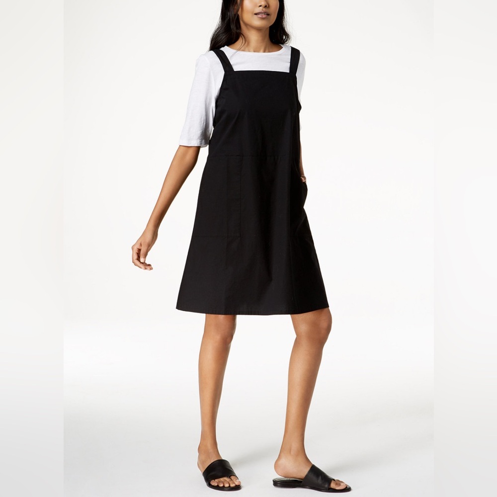Eileen Fisher Black Pocket Tank Dress - Picture 2 of 8